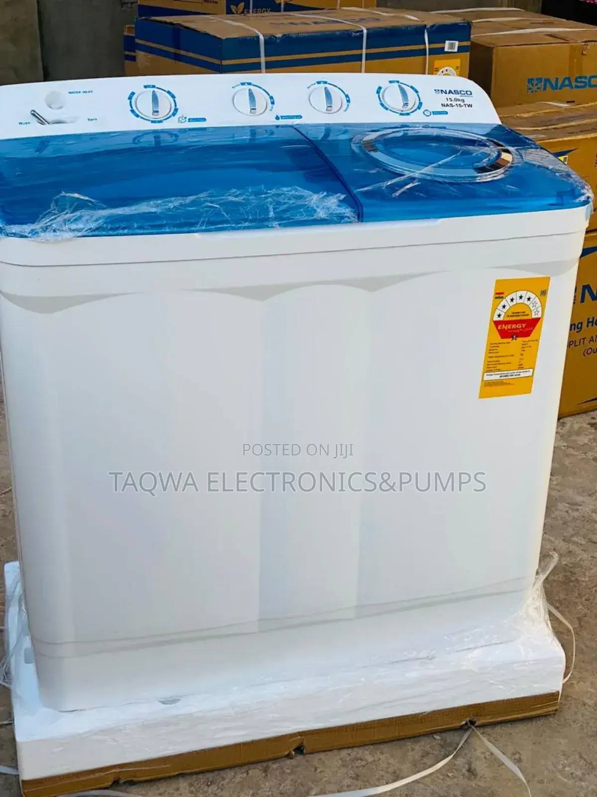 Efficient Nasco 15kg Twin Tub Washing Machine