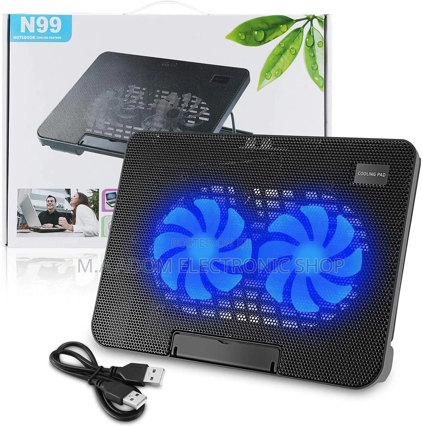 2-Usb Ports Laptop Cooling Fan (N99)