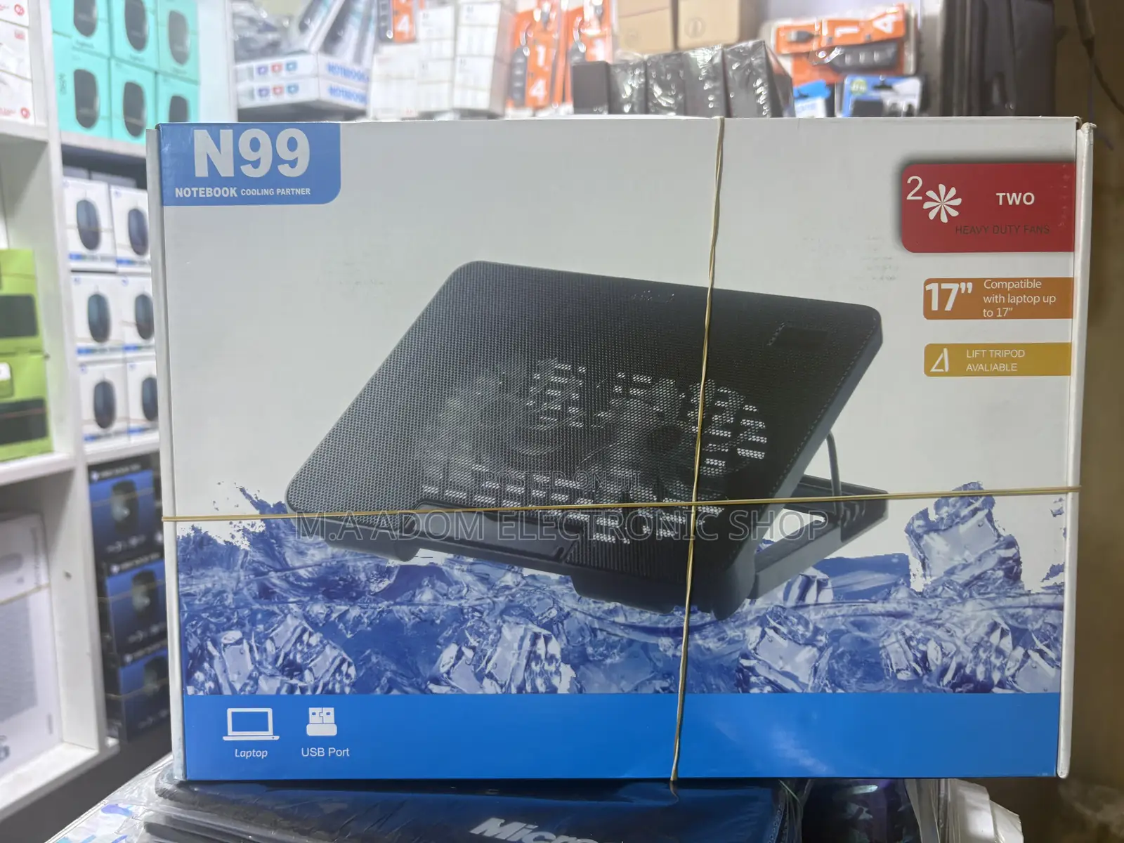 2-Usb Ports Laptop Cooling Fan (N99)