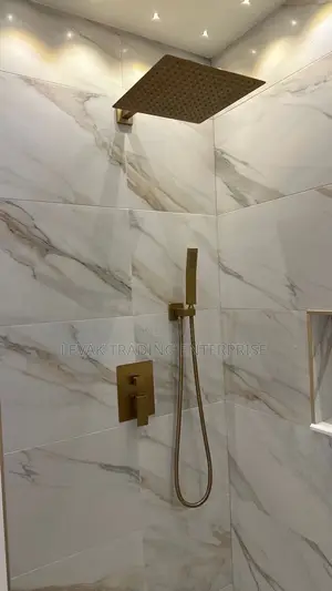 Gold Hidden Wall Shower _ Concealed Shower Tub