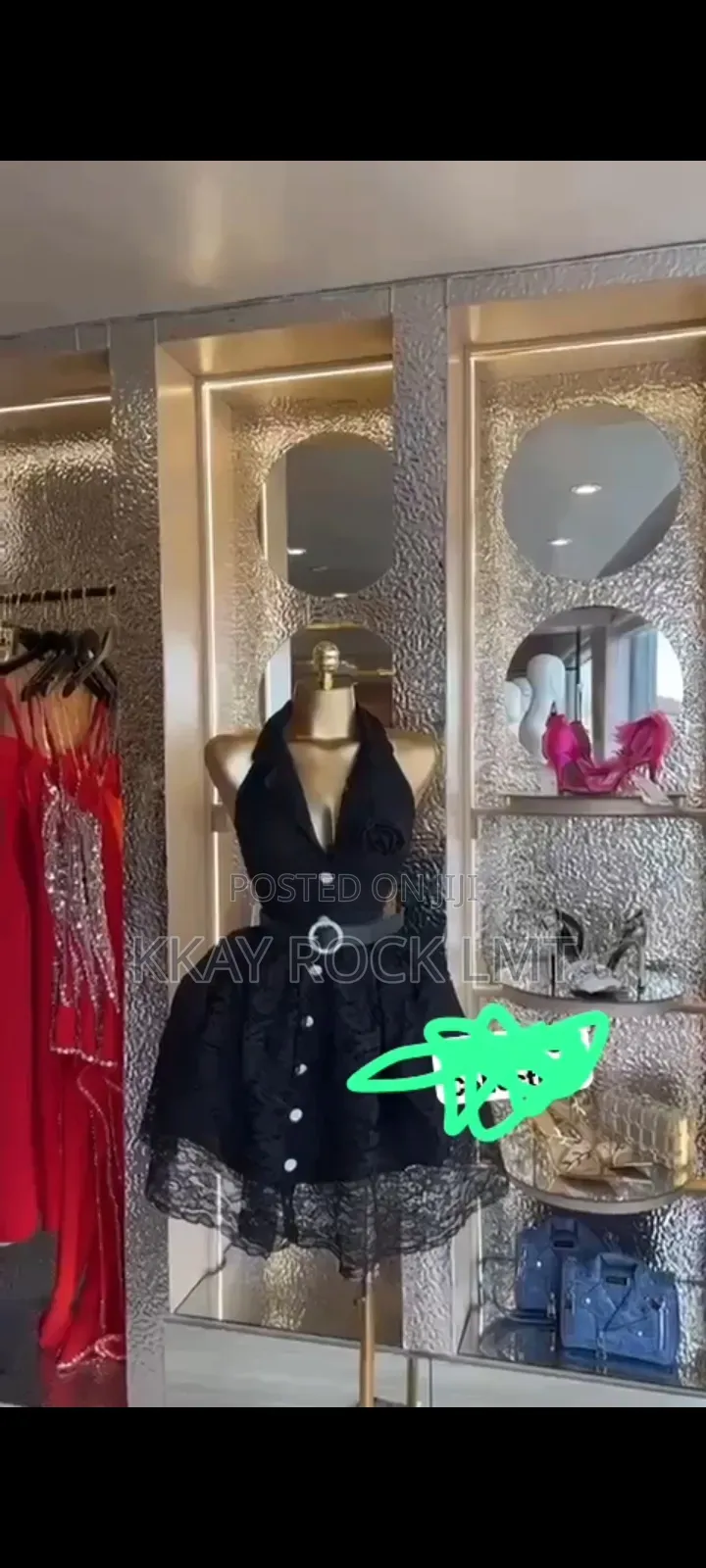 Black Lace Dress Party Wear