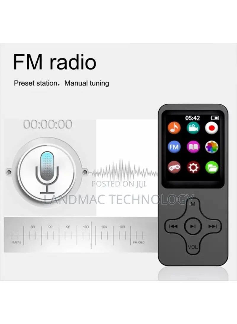 Mp4 Player Portable Bluetooth-compatible Fm Radio Voice Recorder