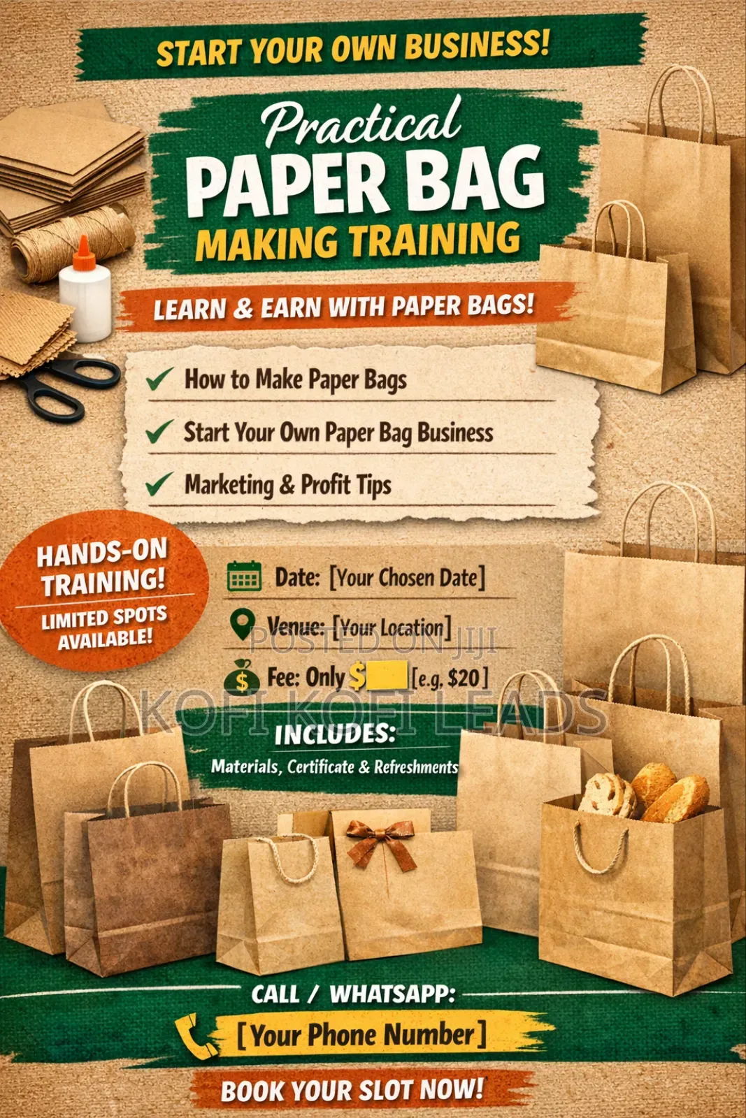 Paper Bag Making Training