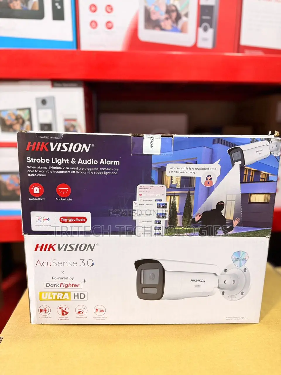 Hikvision 16mp Ds-2cd2t166g3-Is2uy/S(L)(Rb) Acusense Strobe Light Ip