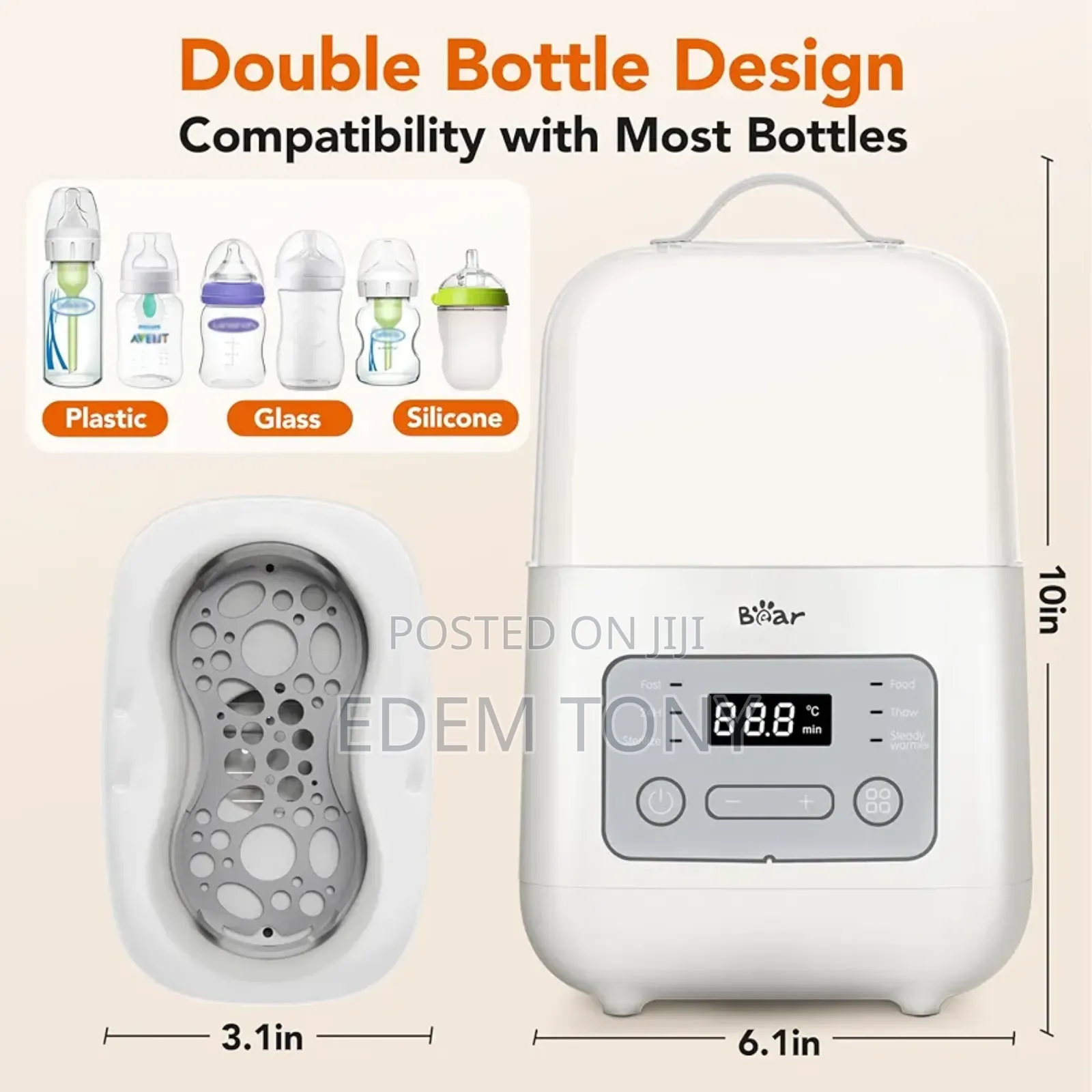 Bear Double Bottle Warmer and Sterilizer