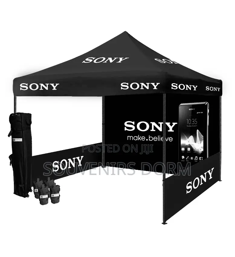 Branded 10ft by 10ft Foldable Tent