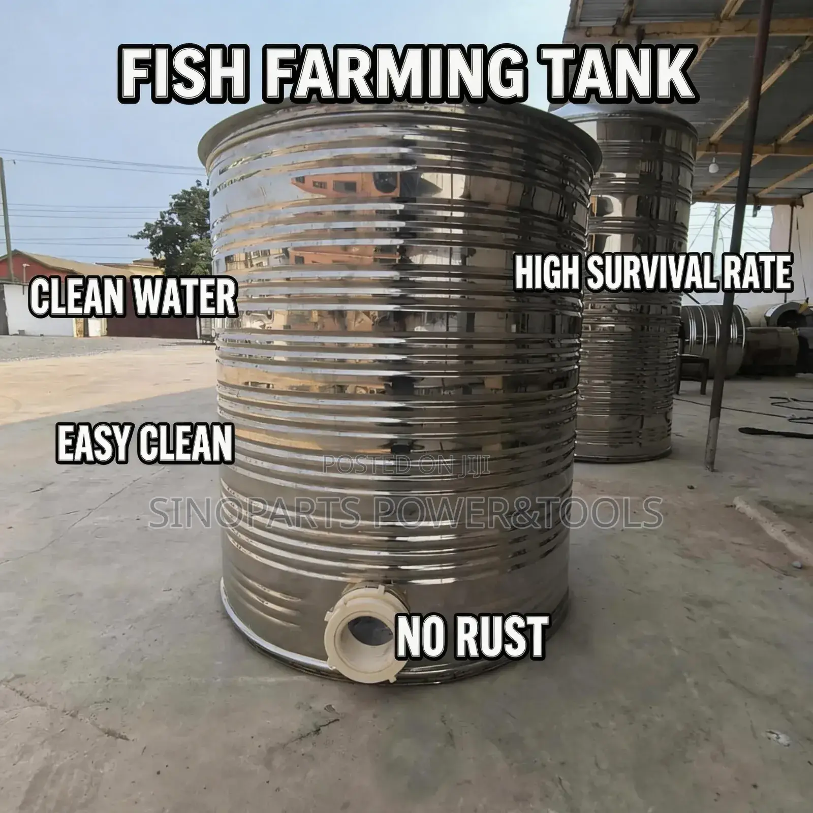 1500L 304 Stainless Steel Water Tank Rust Free Heavy Duty