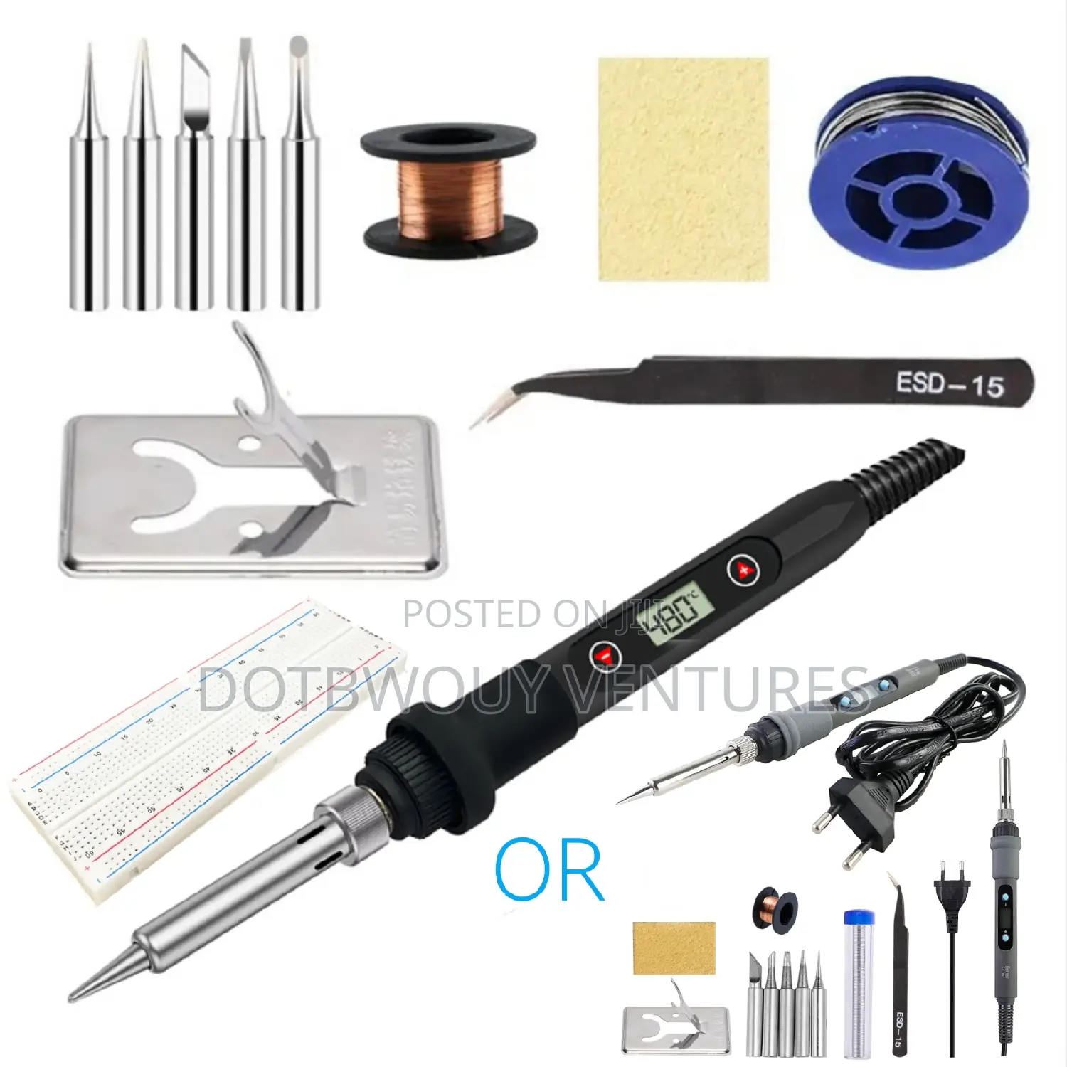 LCD Digital Adjustable Temperature 80w Soldering Iron Set