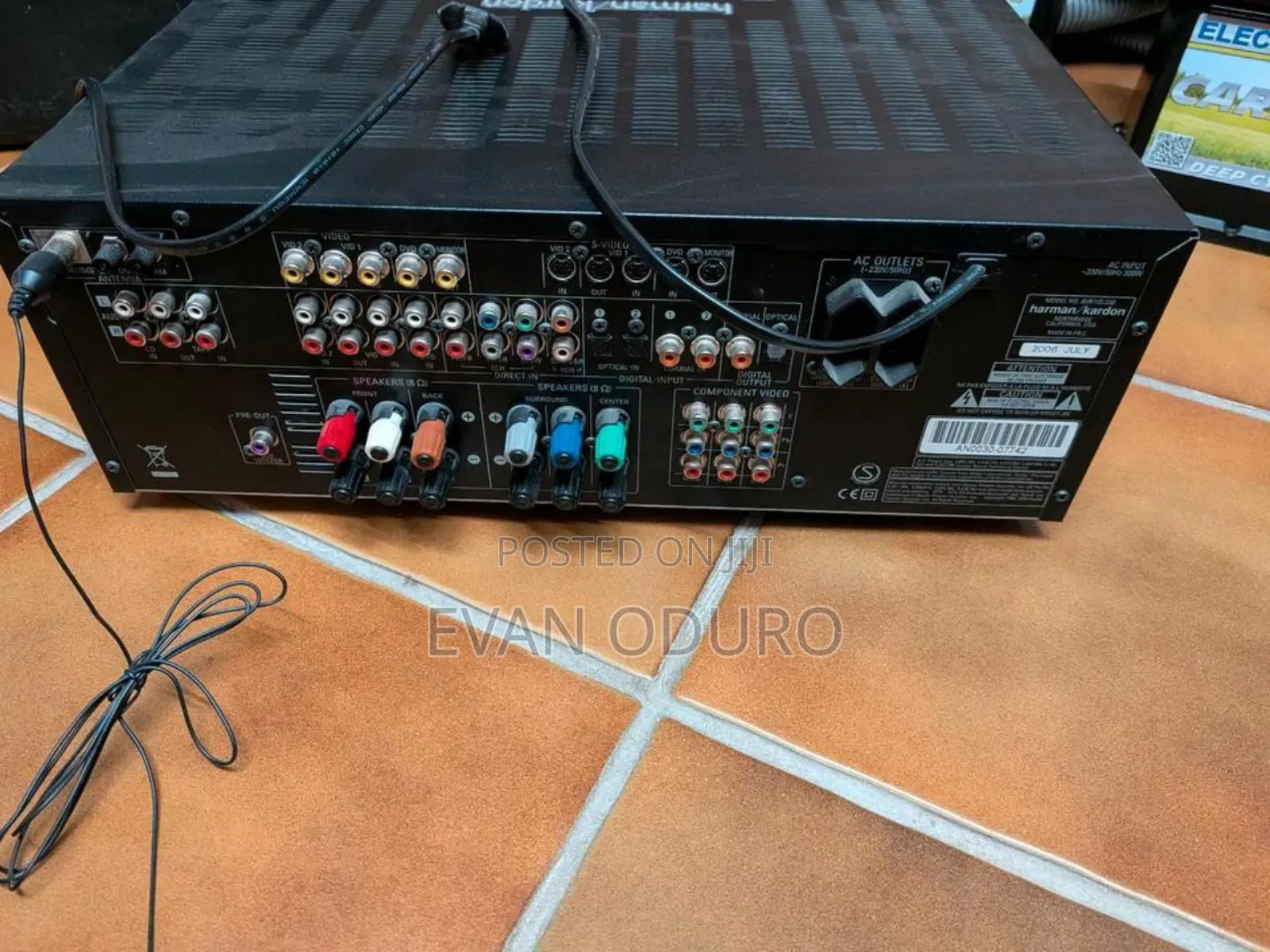 Powerful Black Herman Kardon Av Reciever,Radio,Bluetooth,Opti, Aux,Usb