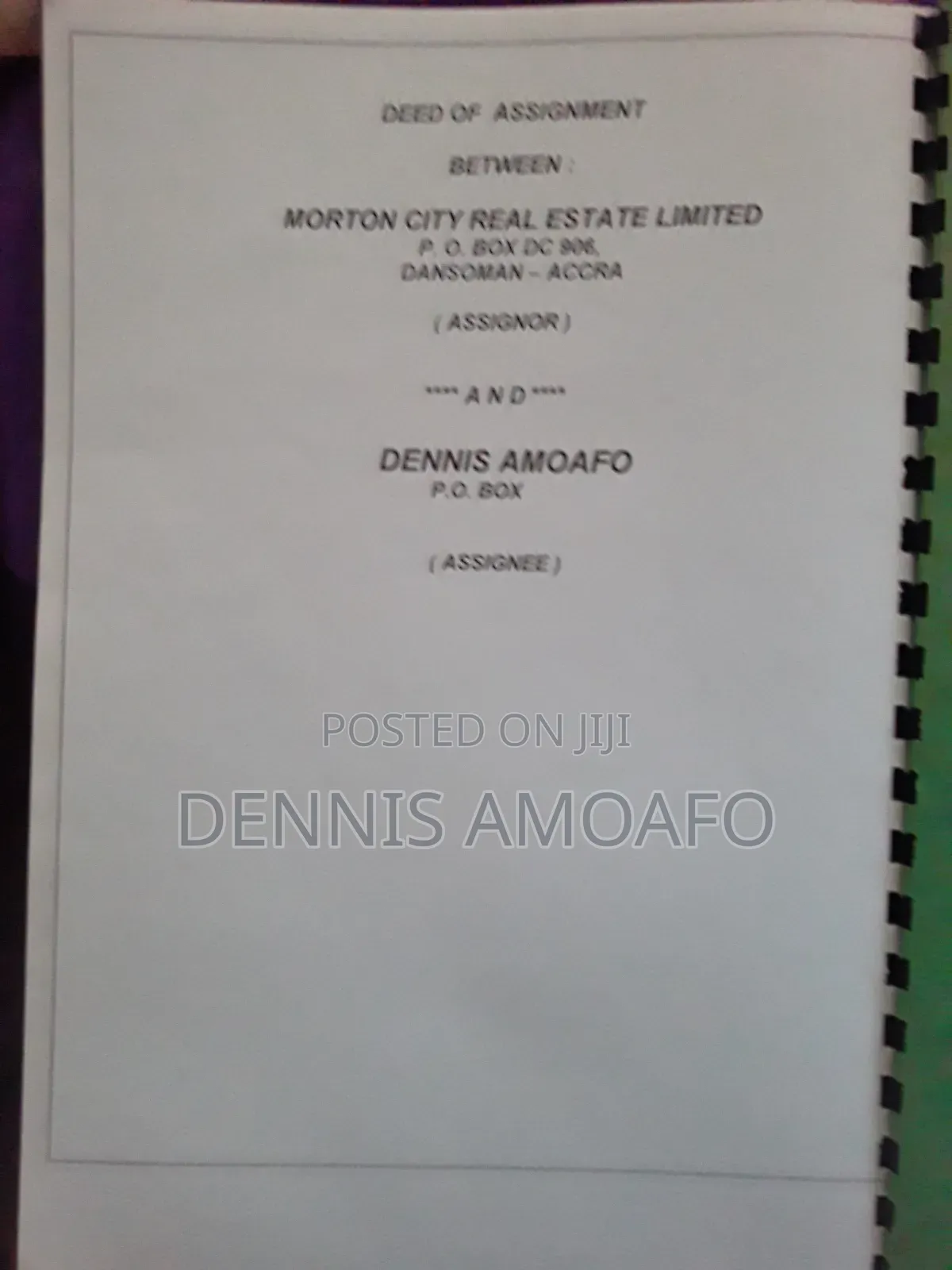 70/100 a Full Plot of Land at Kasoa Nurses Junction Accra.