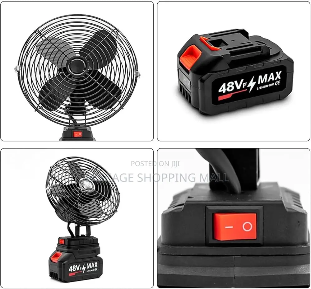 Max Cordless Portable Fan With 30° Tilt Adjustment