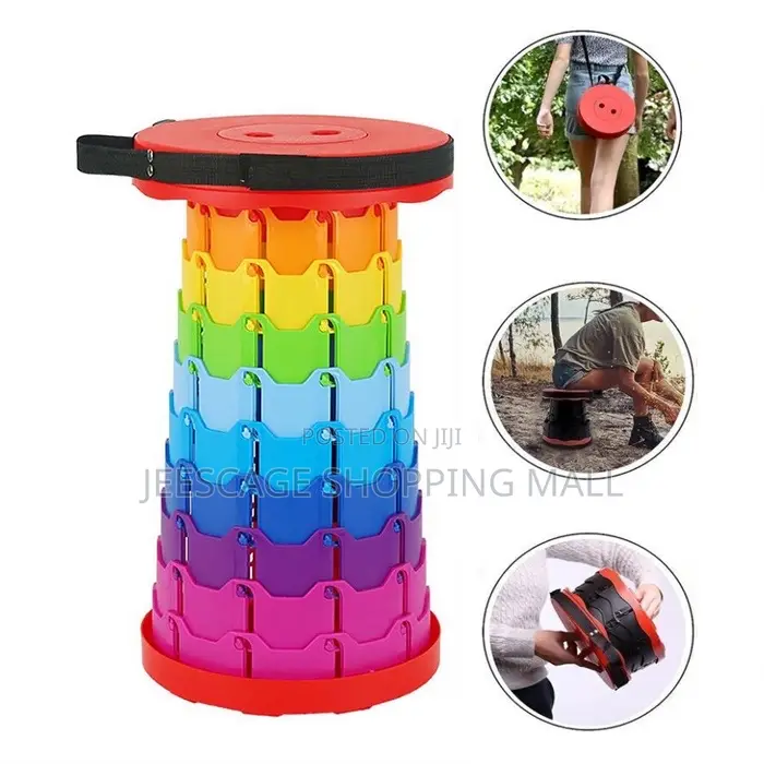 Portable Rainbow Telescopic Folding Stool