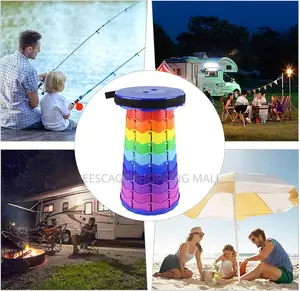 Portable Rainbow Telescopic Folding Stool