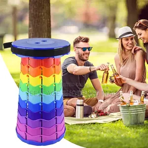 Portable Rainbow Telescopic Folding Stool