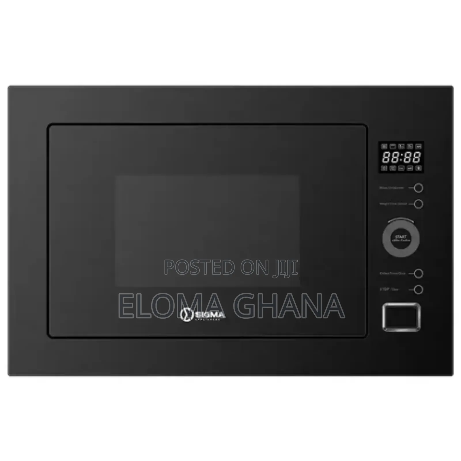Sig-Bio-65m80-11 a Sigma 65-Litre Black Glass Built-in Electric Oven.
