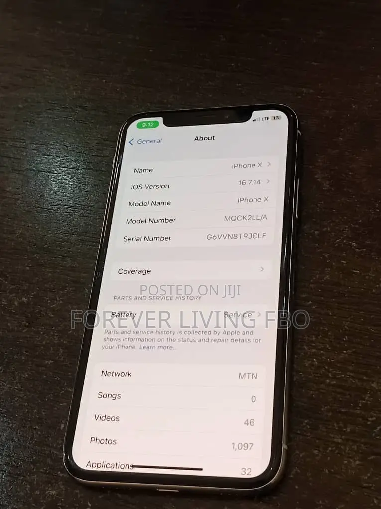 Apple iPhone X 64 GB Silver