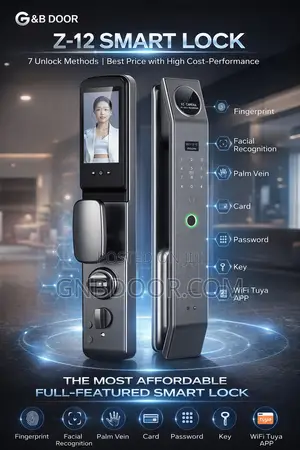 G B Smart Lock With Faceid Fingerprint Tuya App Digital Door Handle
