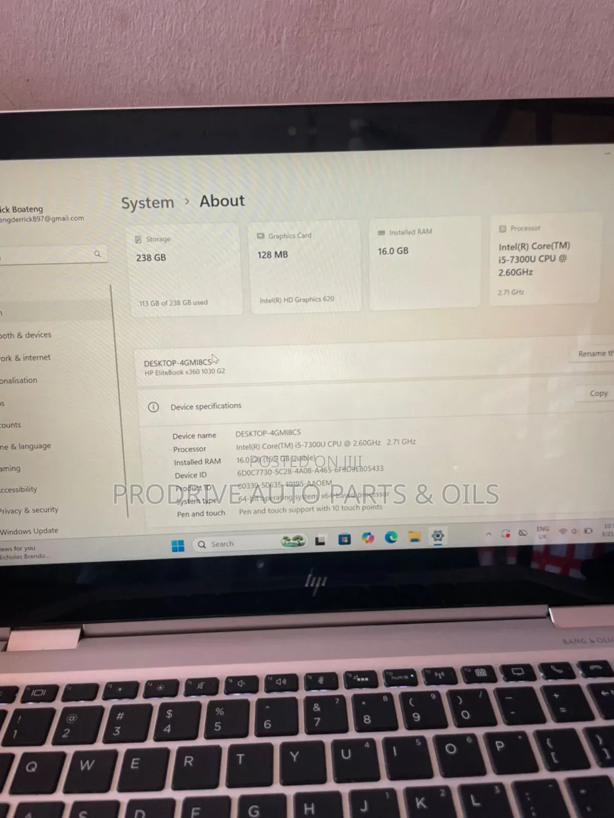 Laptop HP EliteBook X360 1030 G2 16GB Intel Core i5 SSD 256GB