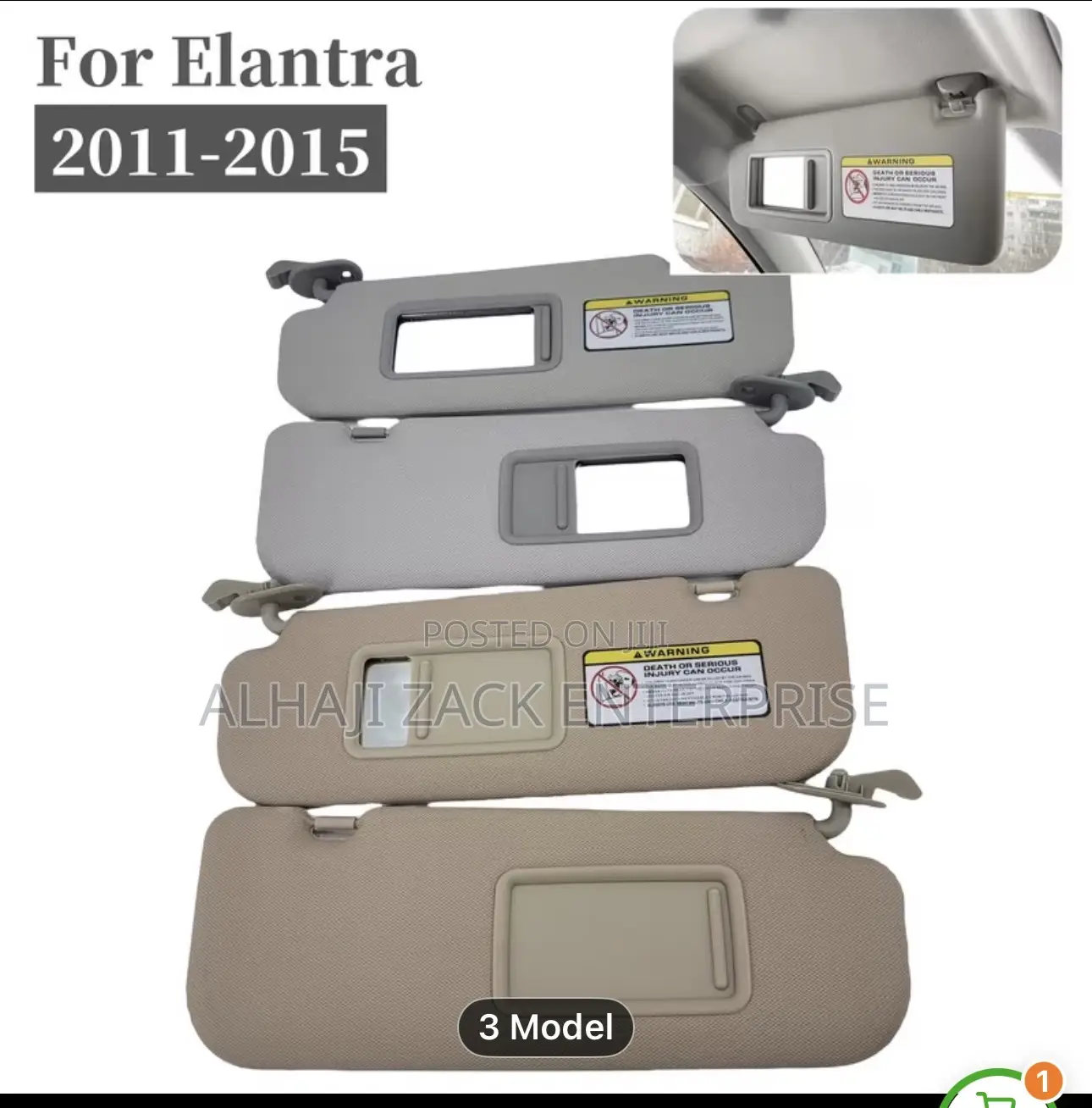 Origjnal Hyundai Elantra 2012-2016 Sun Visor
