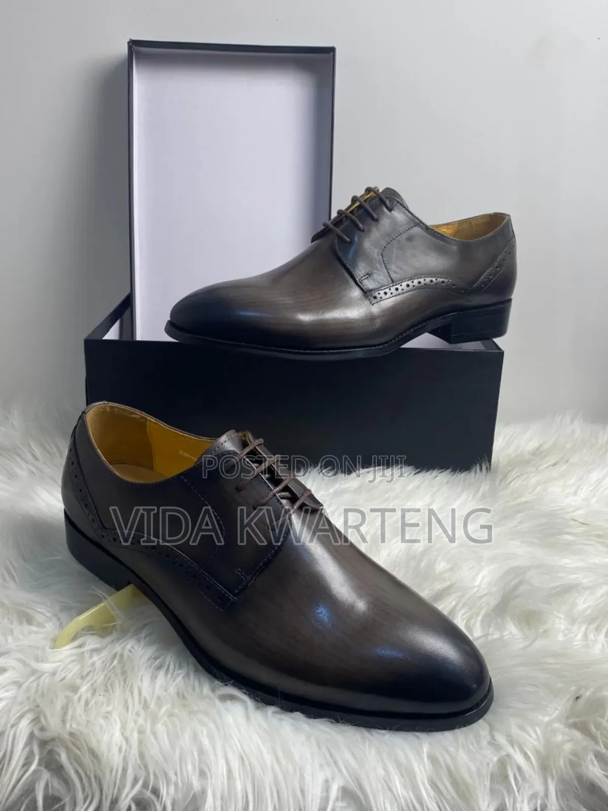 Quality Black and Grey Lace Up Shoe