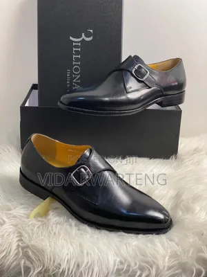 High Quality Billionaire Black Leather Shoes