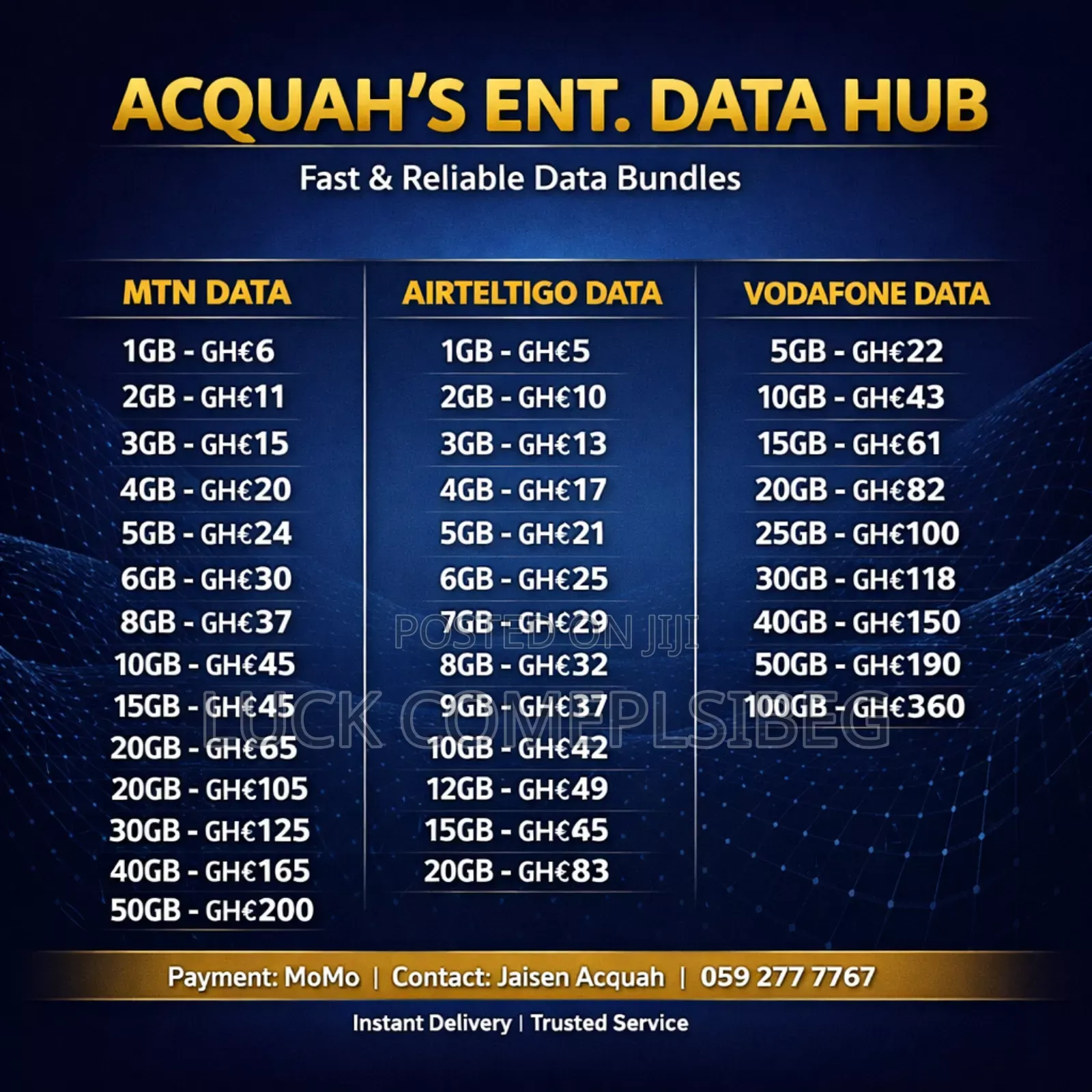 Data Bundles – MTN | Airteltigo | Vodafone