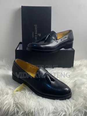 Executive Classic Pierre Cardin Black Leather Ring My Bell Shoe