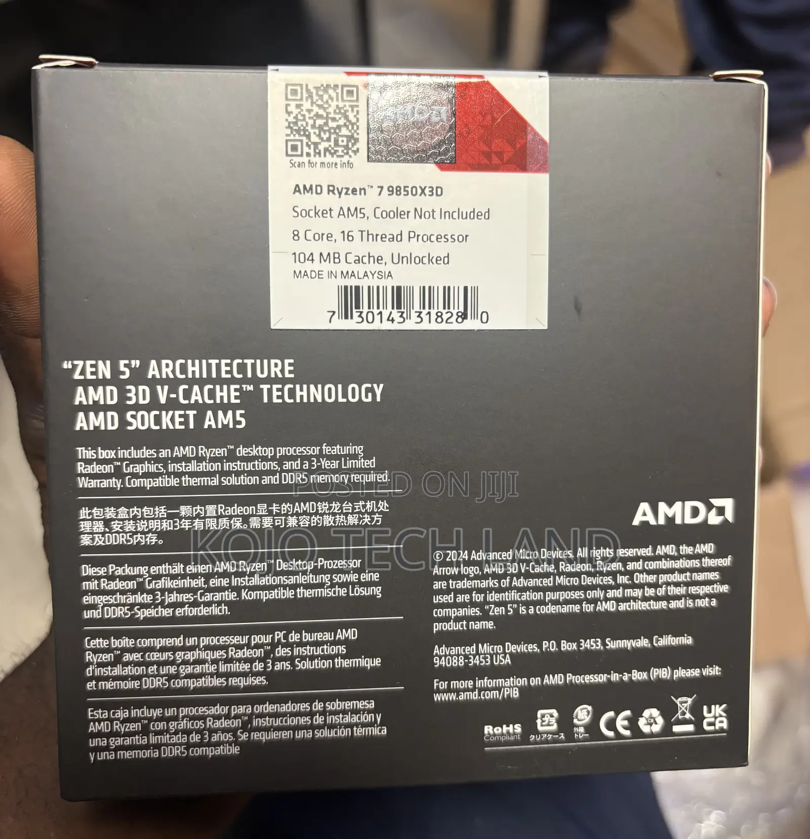 Ryzen 7 9850x3d Processor, Asus X870 Motherboard 32gb Ddr5