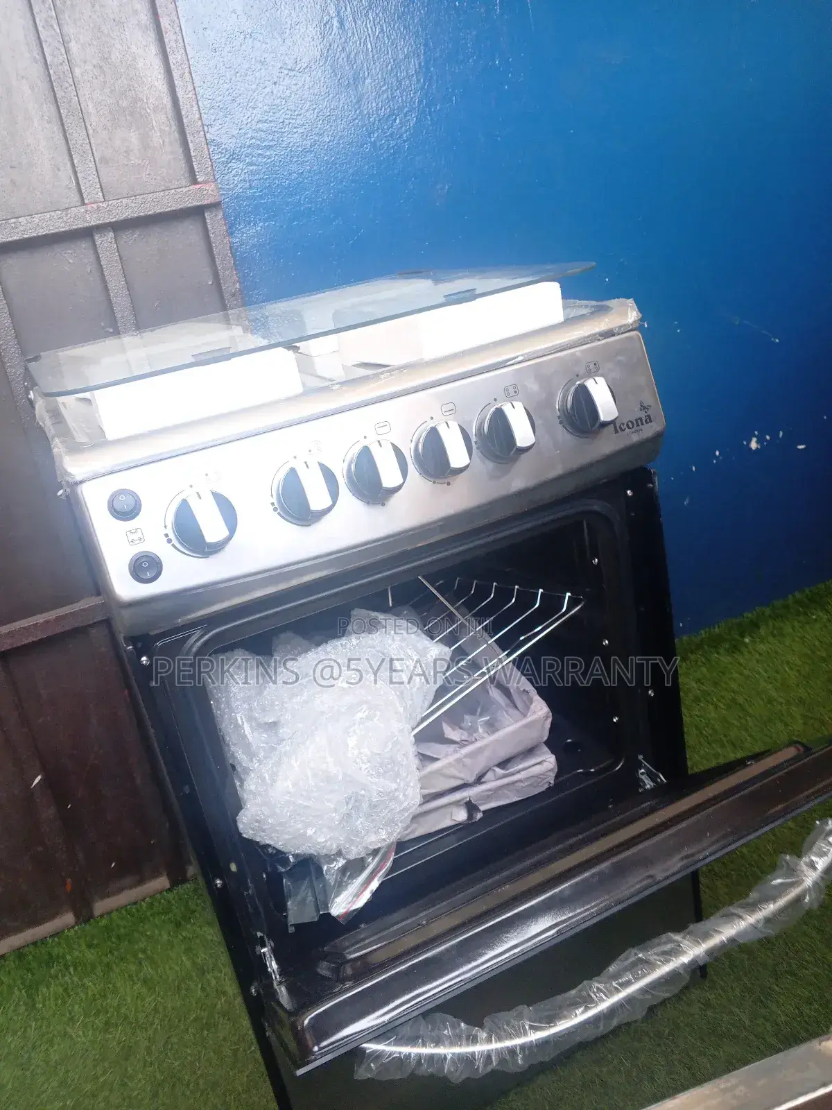 Chromed Oven Baking Rack Icona Gas Burner 50x50 Burner