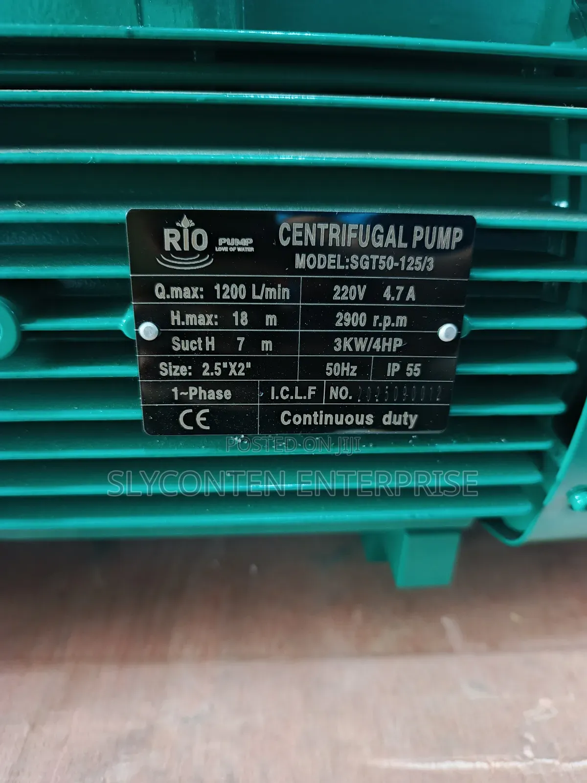 Rio 4hp Water Pump With Flange