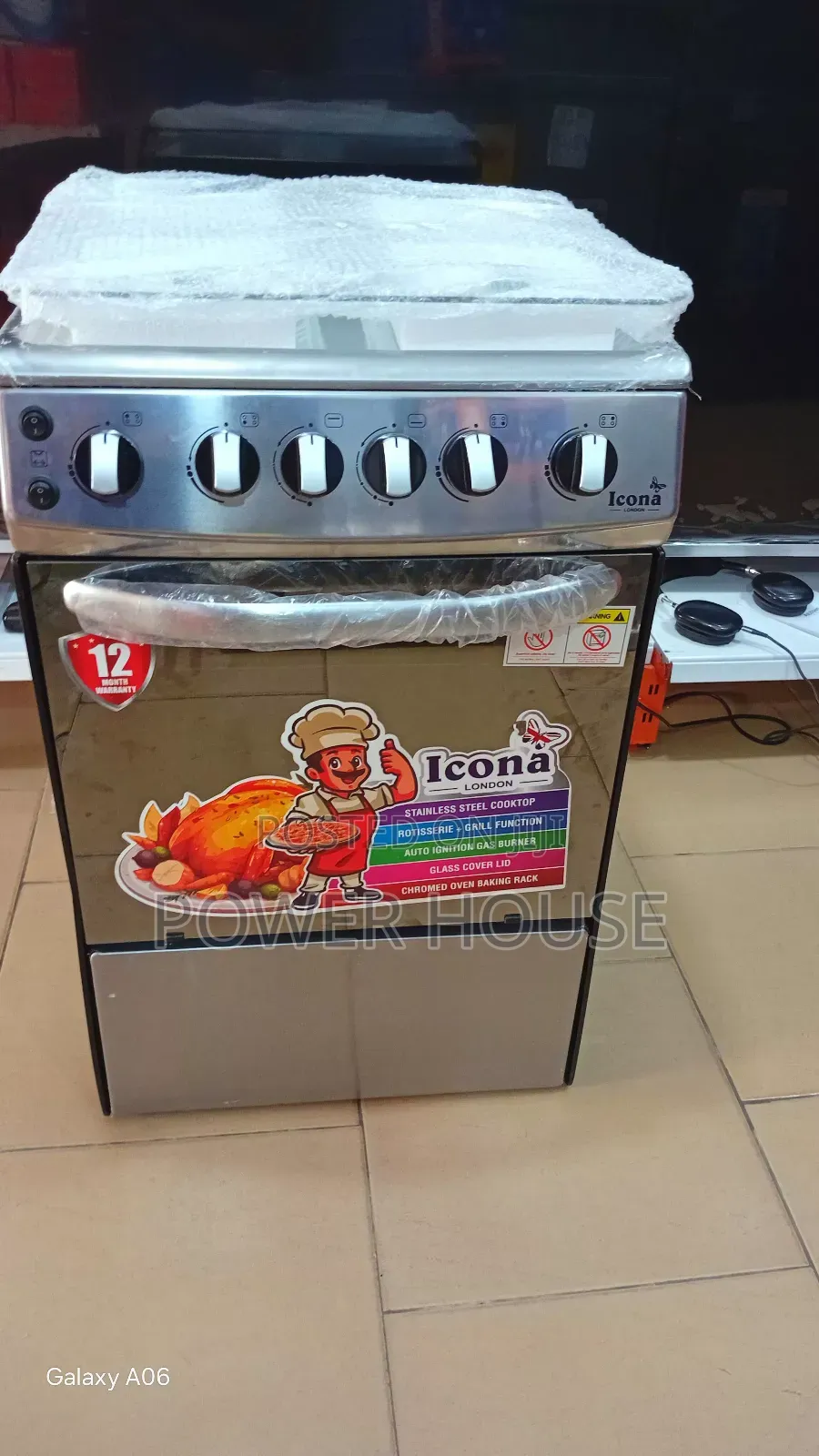Everyday Use Icona London 4 Burner Gas Cooker for Home Use