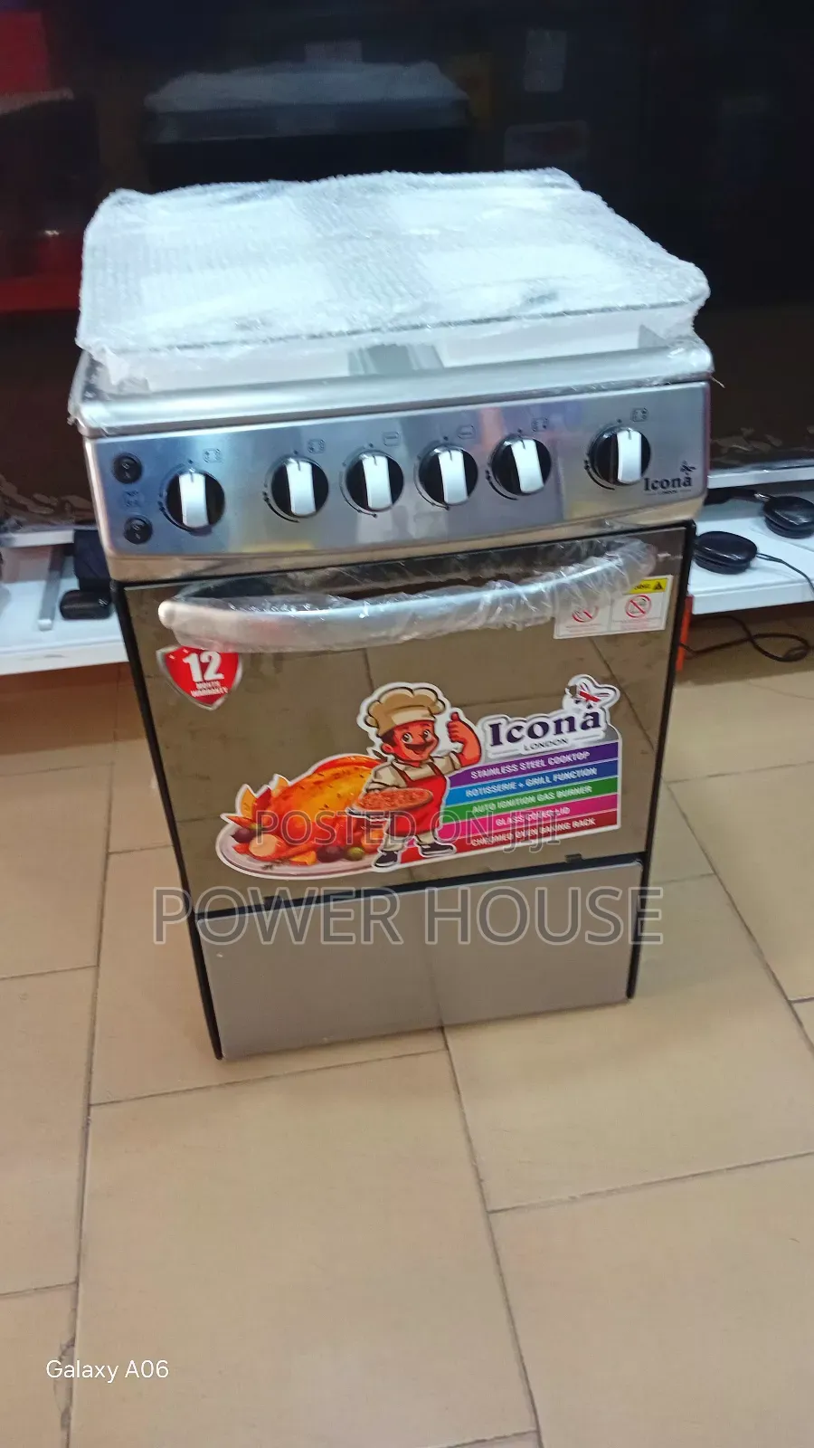 Easy Cooking Icona London 4 Burner Gas Auto Cook