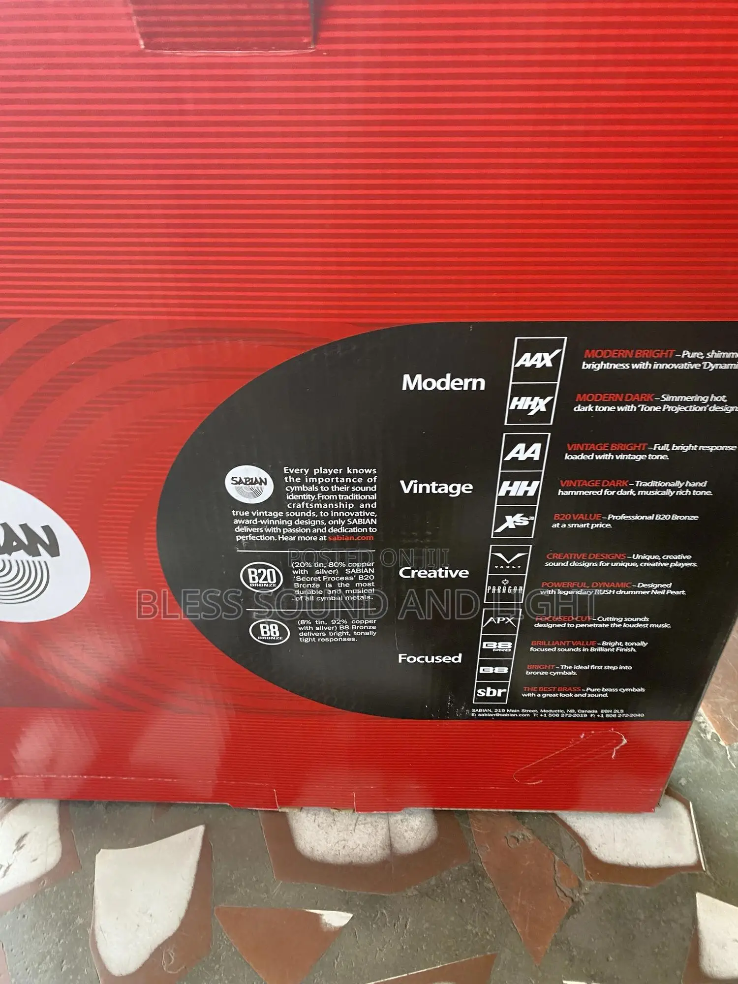 Cymbals Sabian Set