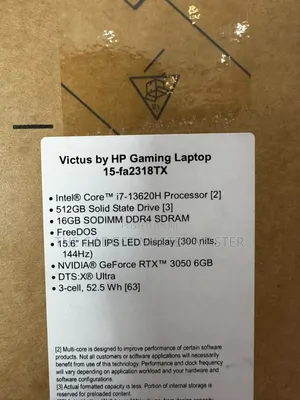 New Laptop HP Victus 15 16GB Intel Core i7 SSD 512GB
