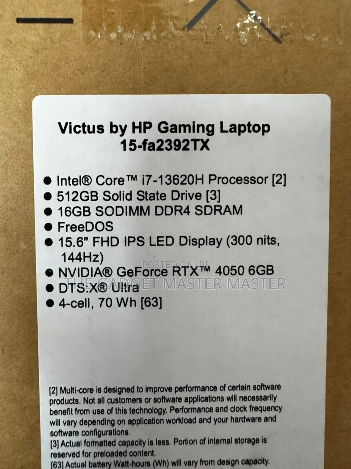 New Laptop HP Victus 15 16GB Intel Core i7 SSD 512GB