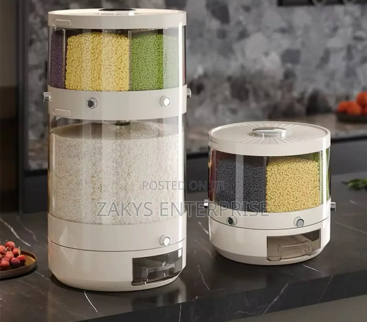 Dual Rice/Grains Dispenser Bucket