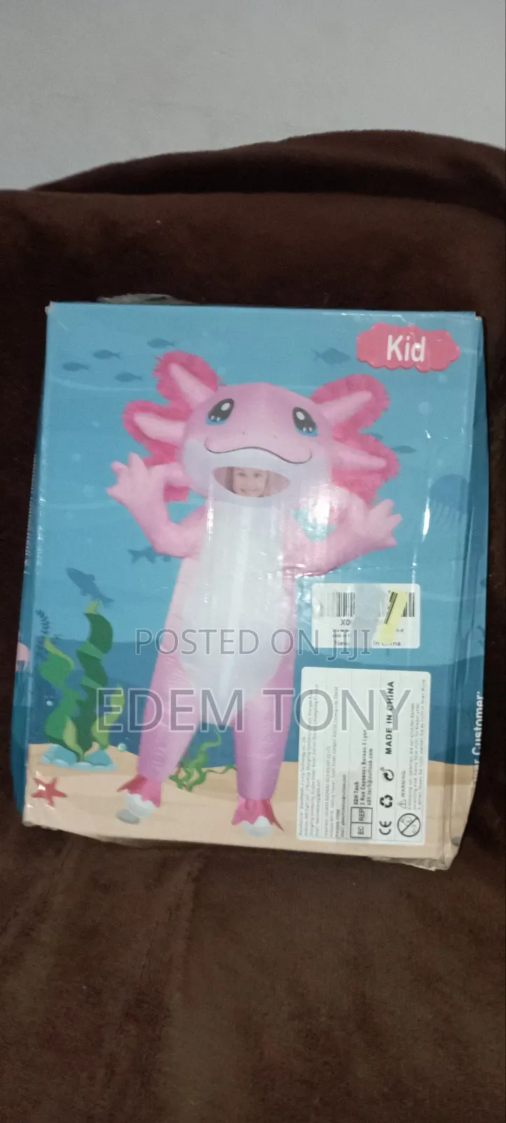 Stegosaurus Inflatable Axolotl Costume for Kids Blow Up Costume