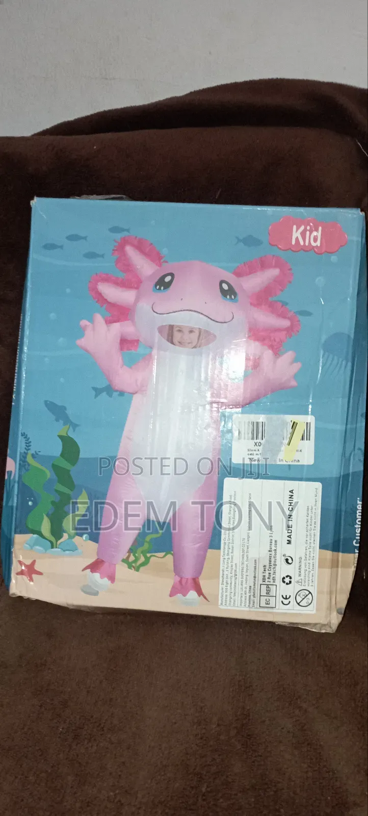 Stegosaurus Inflatable Axolotl Costume for Kids Blow Up Costume