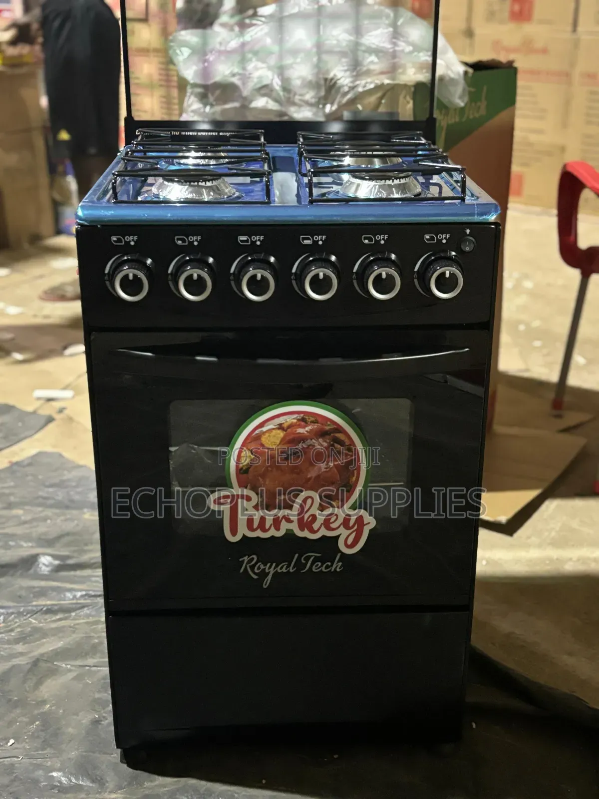 Royal Tech 4 Burner Gas Cooker With Oven and Grill