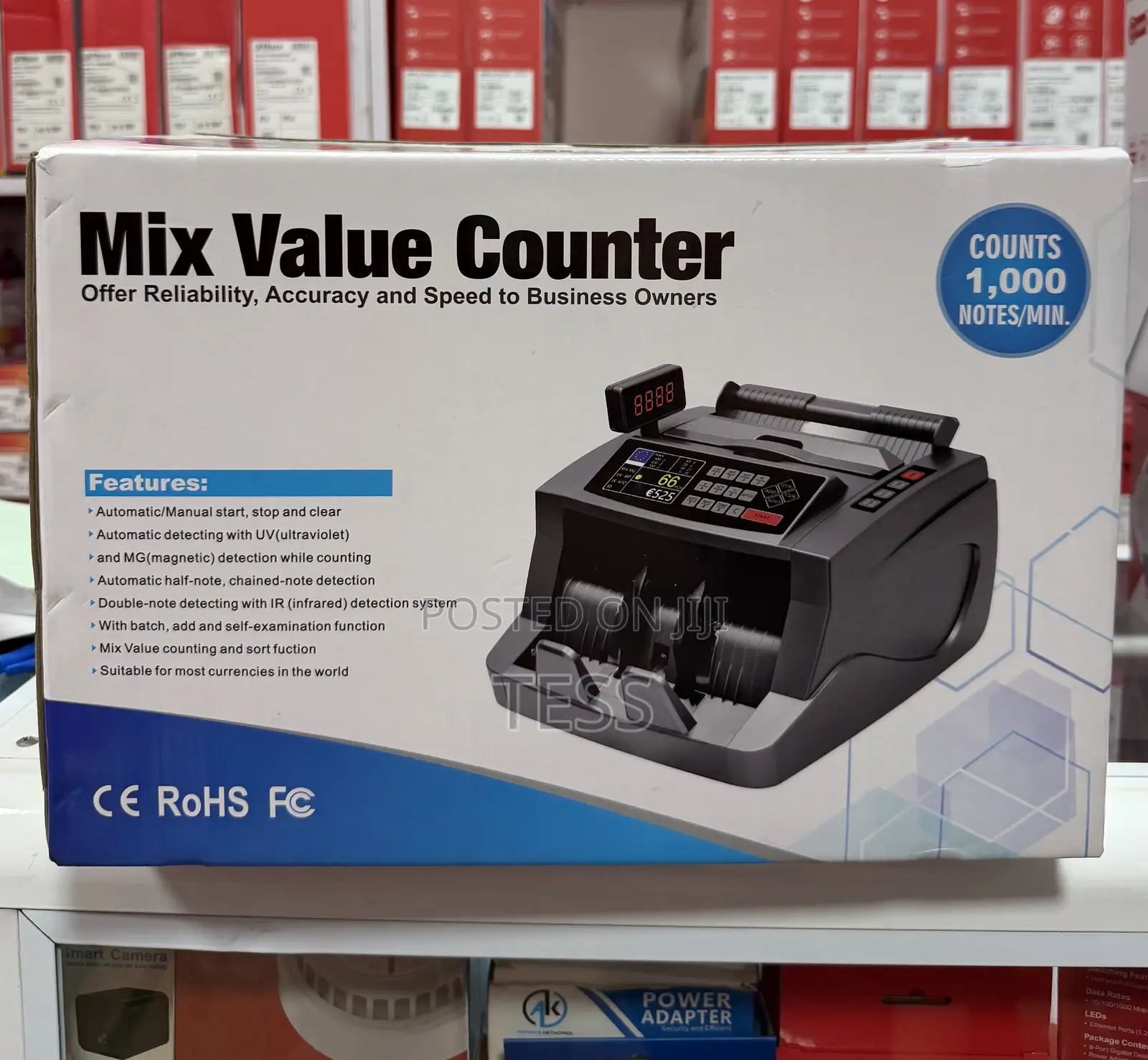Mix Value Money Counting Machine With Backup Battery