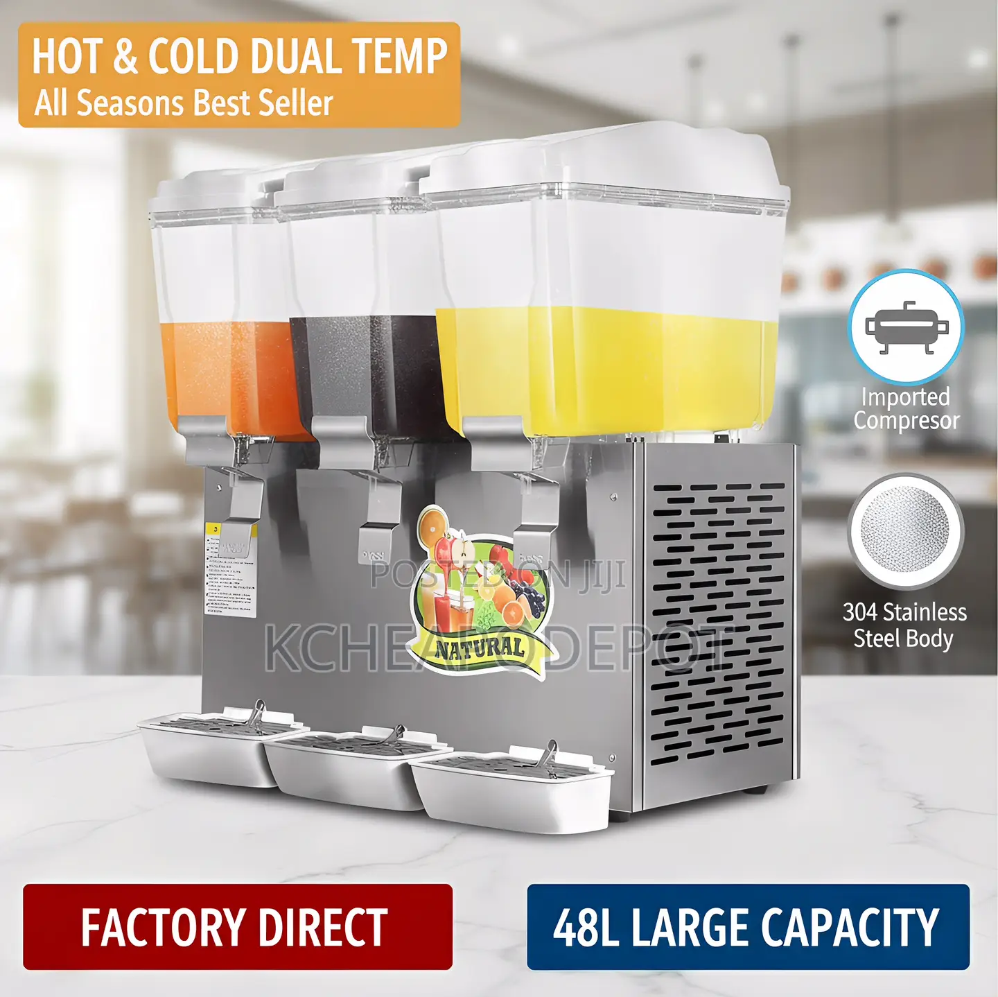 3-Tank Juice Dispenser