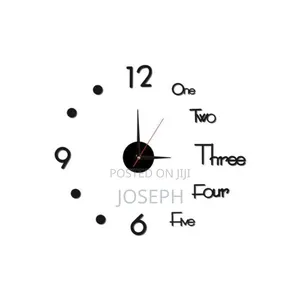 Black 3d Wall Clock