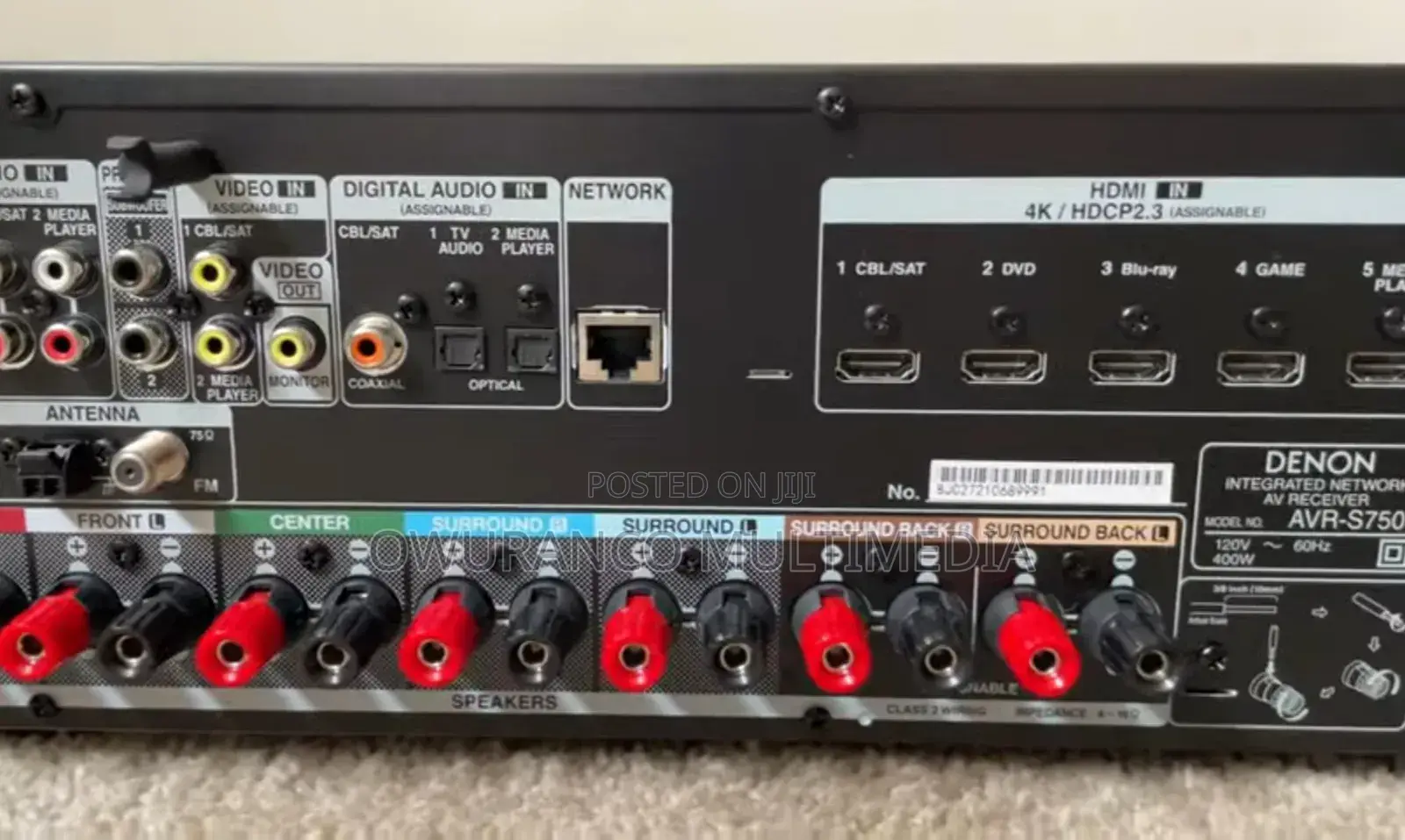 .Denon Avr-S750h 7.2 Ch Bluetooth/ Wifi Support Uhd Av Receiver