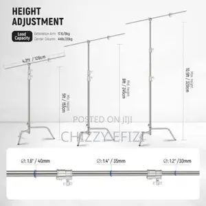 Digitek Heavy Duty Light C-stand – Strong, Adjustable Studio Ready