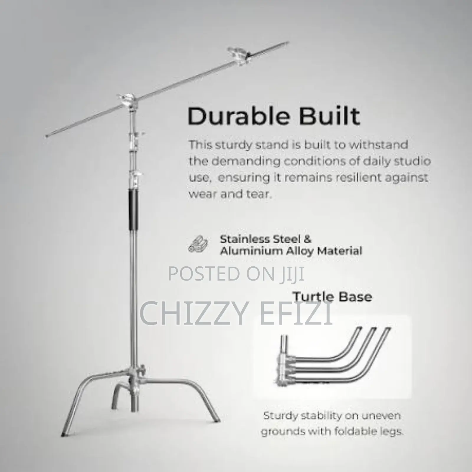 Digitek Heavy Duty Light C-stand – Strong, Adjustable Studio Ready