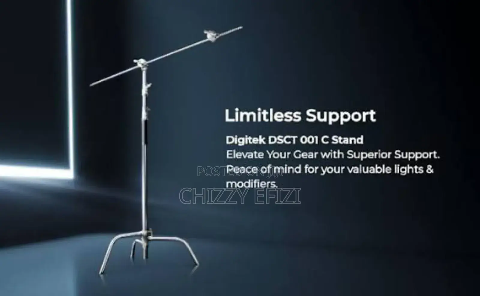 Digitek Heavy Duty Light C-stand – Strong, Adjustable Studio Ready