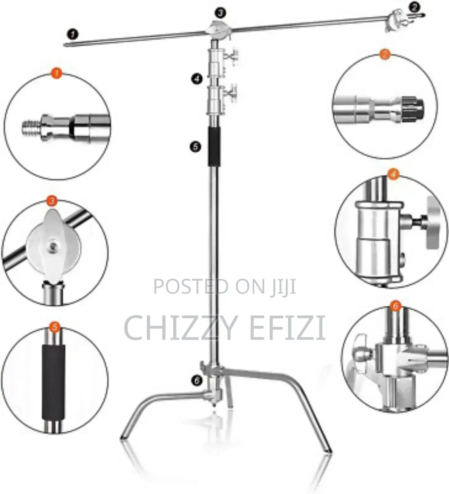 Digitek Heavy Duty Light C-stand – Strong, Adjustable Studio Ready