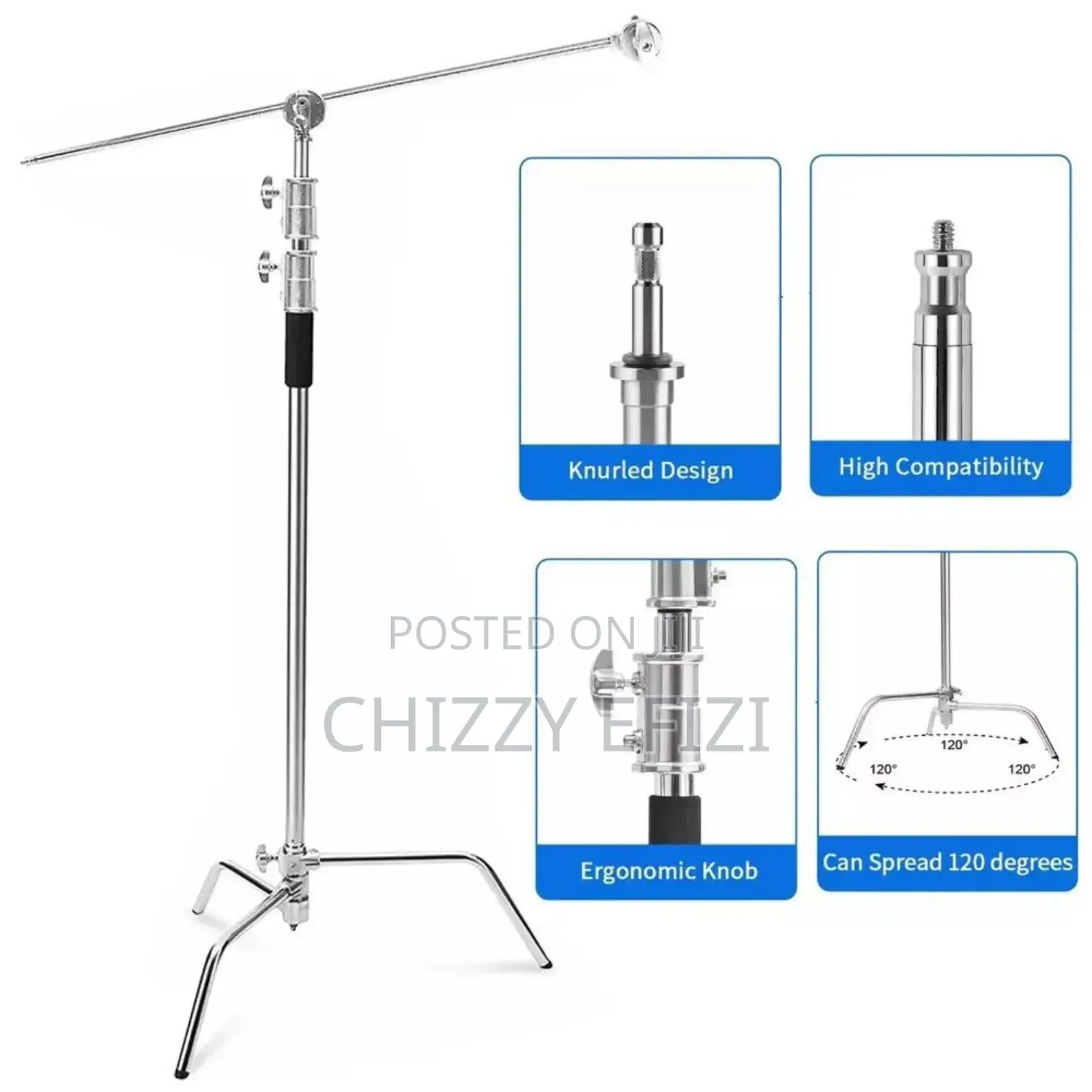 Digitek Heavy Duty Light C-stand – Strong, Adjustable Studio Ready