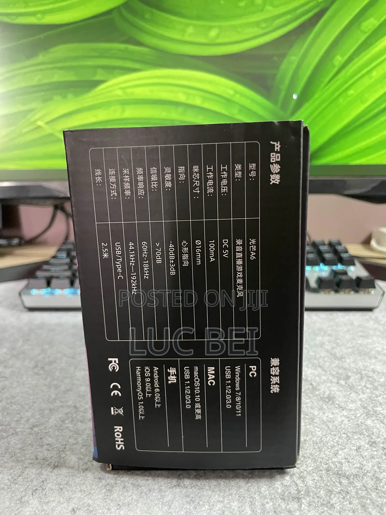 Fifine A6 RGB Studio Microphone for Streaming Gaming PC Phone Live Pro