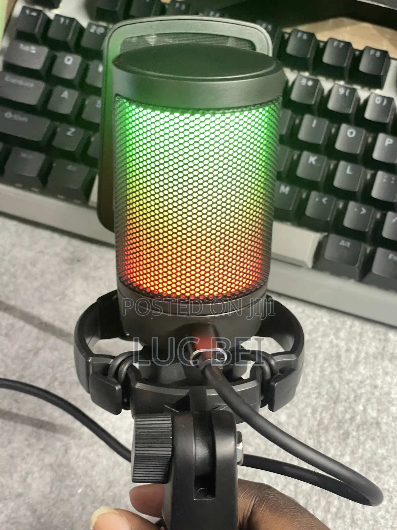 Fifine A6 RGB Studio Microphone for Streaming Gaming PC Phone Live Pro